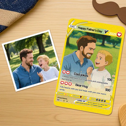 Vaderdag Poke-kaart Gepersonaliseerde Poke-kaart Cadeau voor papa Vaderdagcadeau Gepersonaliseerde Poke-cadeau