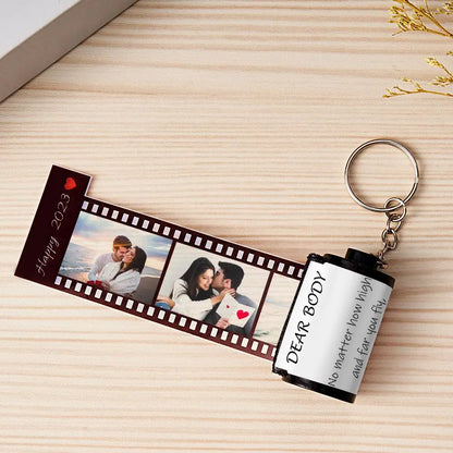 Personalized Photo Film Roll Keychain with Gift Box