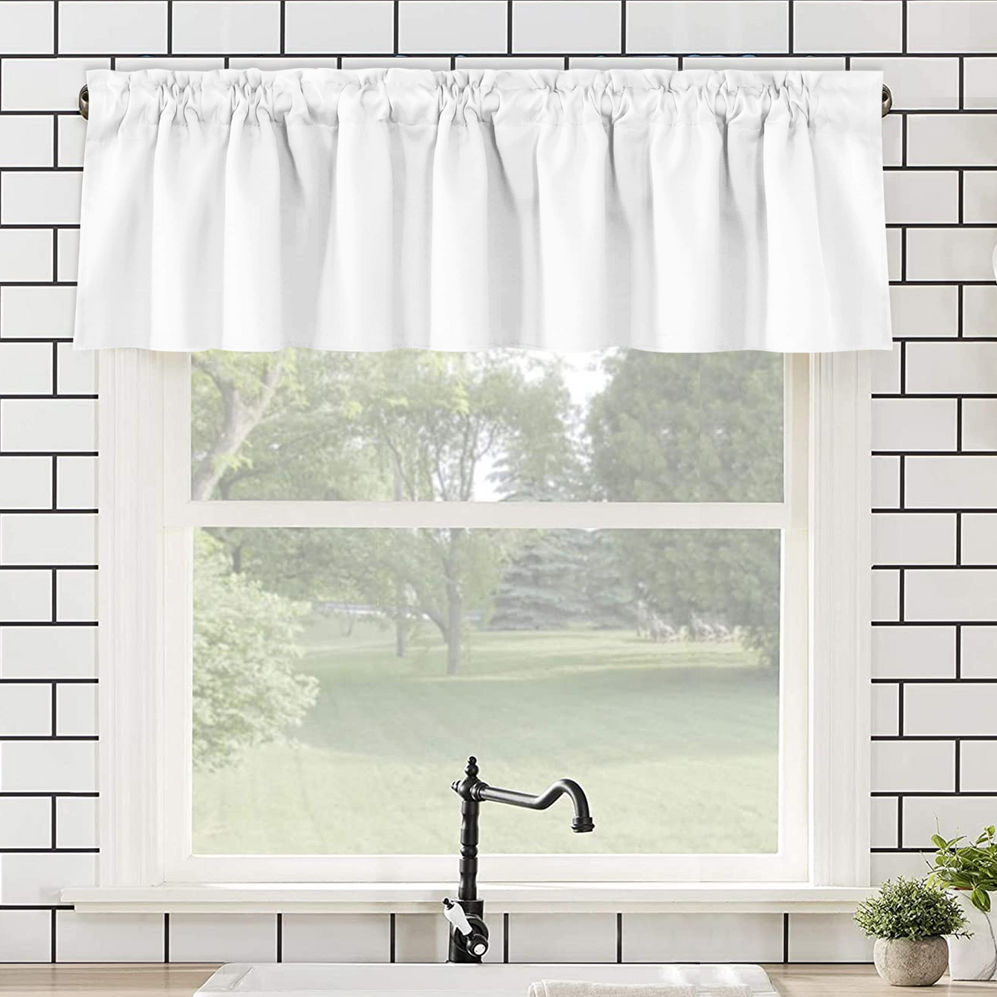 Custom Short Window Curtain with Your Photo or Text Design 2
