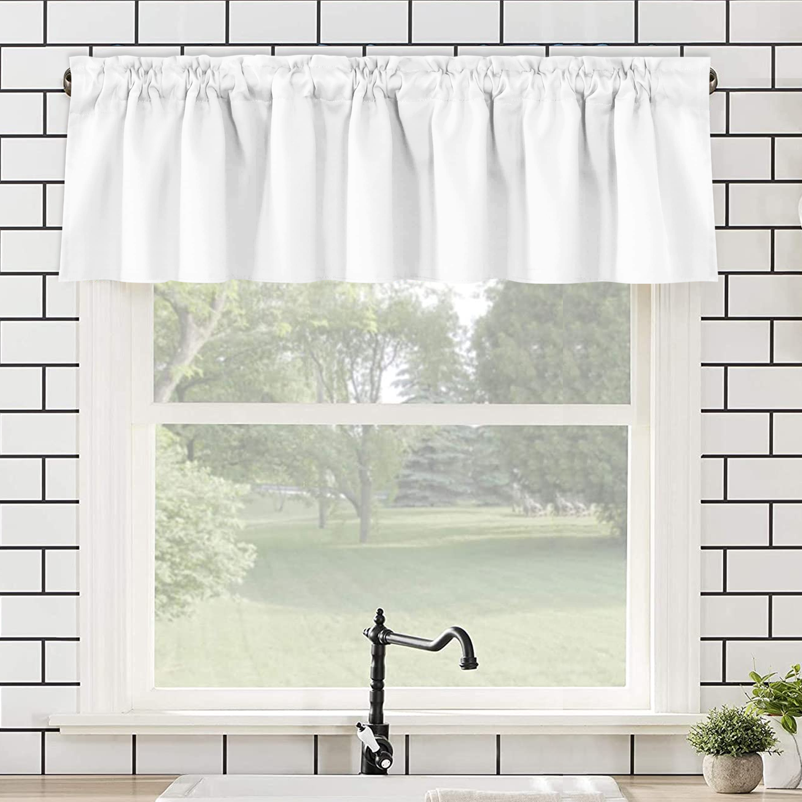 Custom Short Window Curtain with Your Photo or Text Design 2