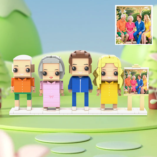 Full-Body Brick Figures of 4 People