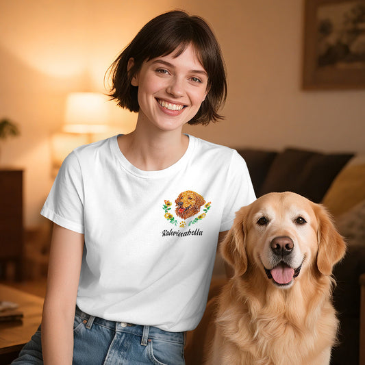 Custom Embroidered-Style Pet T-shirt 