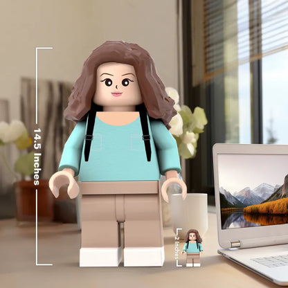 Minifiguras gigantes personalizadas impresas en 3D Minifiguras gigantes con foto personalizada Convierte tu foto en minifiguras Regalos para ella Tiempo de producción: 7–10 días hábiles