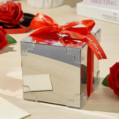 Gepersonaliseerde foto tulp bloem oneindigheid spiegeldoos oneindigheid spiegel bloem met uw foto en tekst DIY-kit