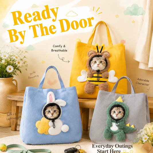 Personalized Pet Carrier Sling Bag: Personalized pet carrier sling bag with custom name – breathable canvas shoulder bag for small dogs and cats