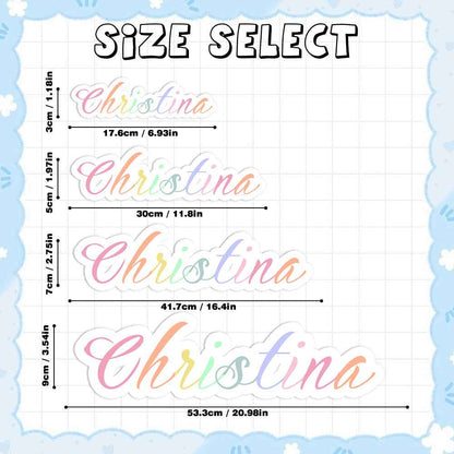 Custom Name Colorful Art Font Stickers Personalized Text Stickers for Stationery & School Supplies