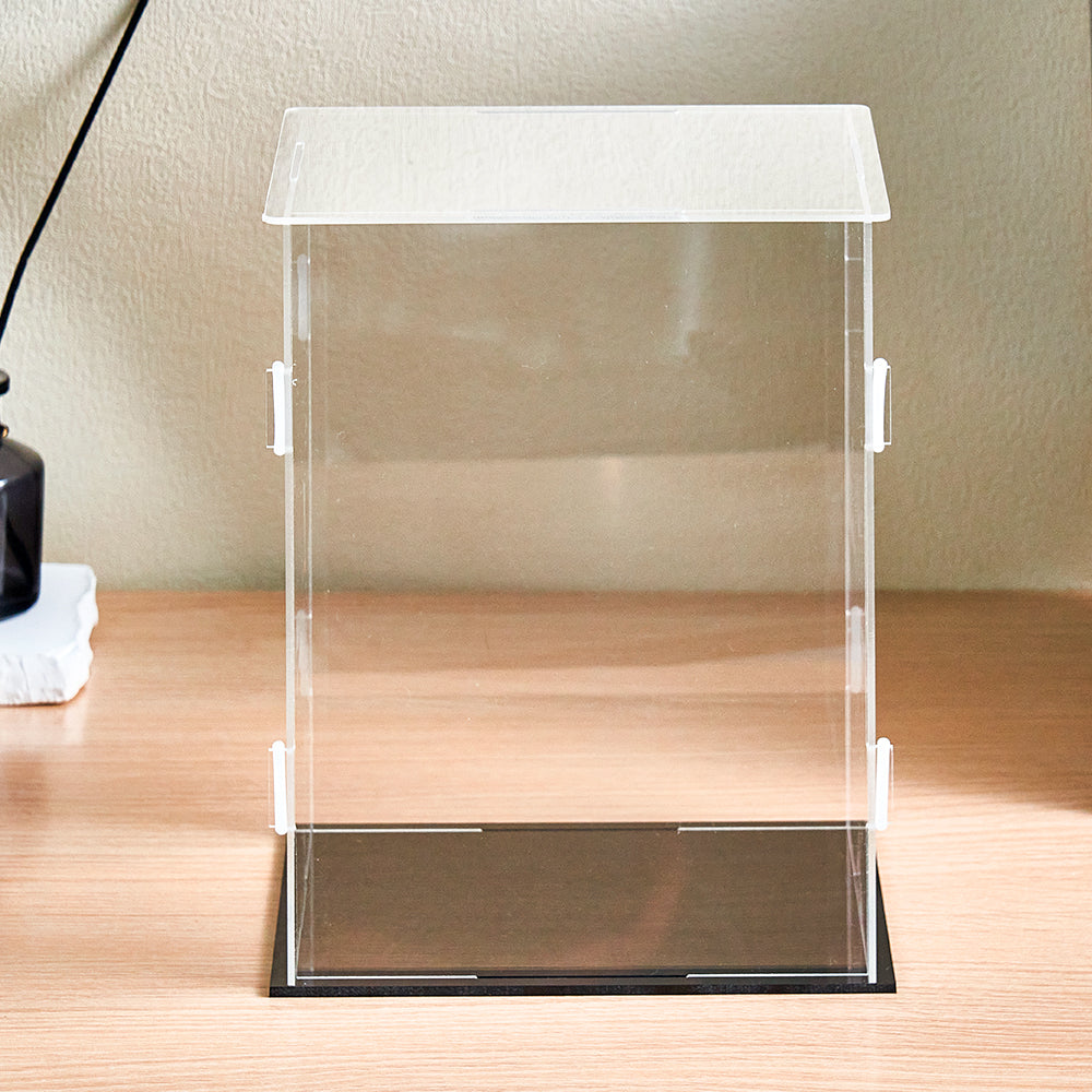 Vitrina de acrílico transparente a prueba de polvo: caja protectora para 2 personas, figuras de ladrillos y objetos de colección.
