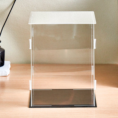 Vitrina de acrílico transparente a prueba de polvo: caja protectora para 2 personas, figuras de ladrillos y objetos de colección.