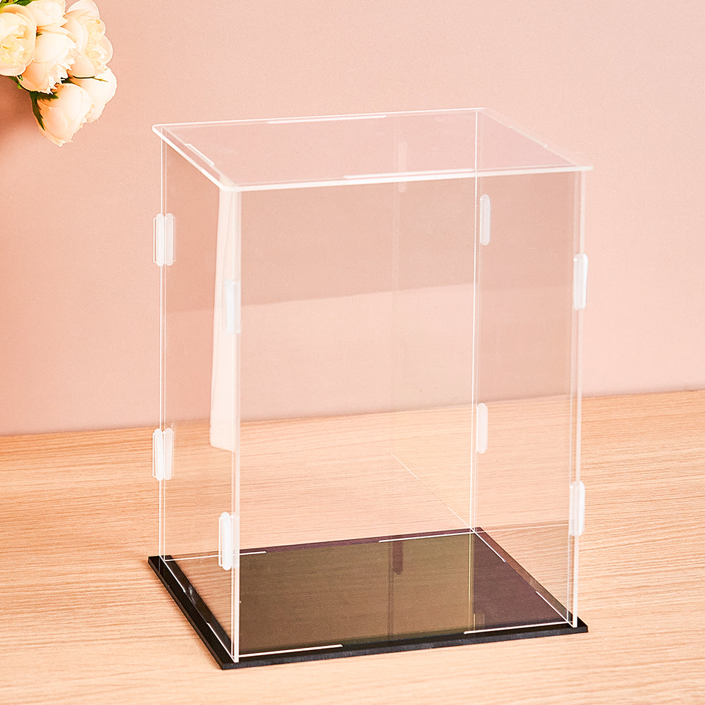 Vitrina de acrílico transparente a prueba de polvo: caja protectora para 2 personas, figuras de ladrillos y objetos de colección.