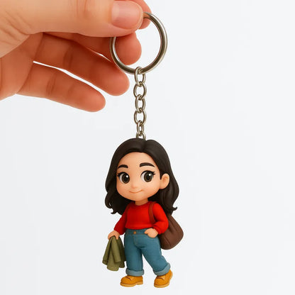 Custom 3D Mini Figure Keychain Figure from Your Photo 