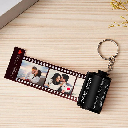 Personalized Photo Film Roll Keychain with Gift Box
