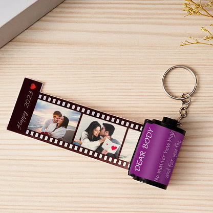 Personalized Photo Film Roll Keychain with Gift Box