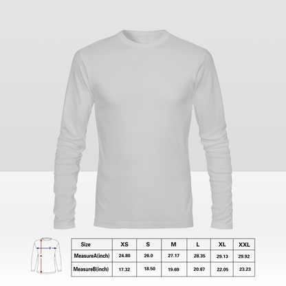 Camiseta de manga larga personalizada de doble cara para hombre con estampado completo personalizado con tu diseño
