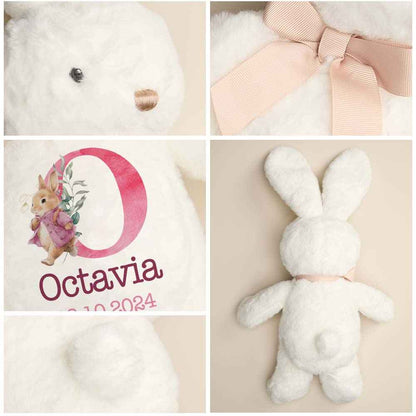 Personalized Bunny Rabbit Plush — Custom Name Gift for Baby & Kids