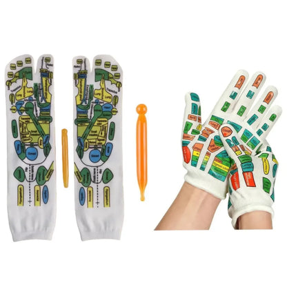 Acupressure Reflexology Massage Gloves & Socks for Stress Relief – A Relaxing Gift for Everyday Use