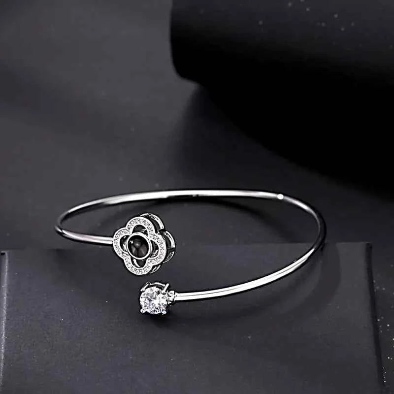 Custom Projection Bracelet Personalized Photo Bracelet Heart Jewelry Gift for Her