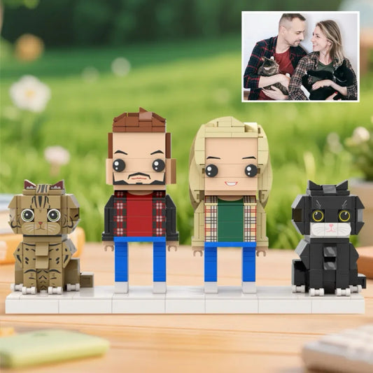 Custom Full-Body Brick Figures of 1 People with