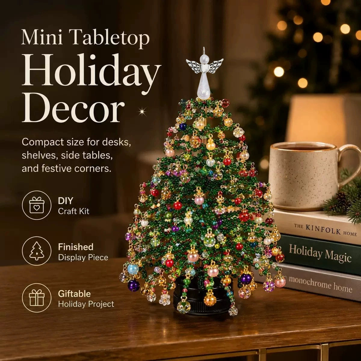 DIY Beaded Holiday Tree Kit – Handmade Halloween & Christmas Decor