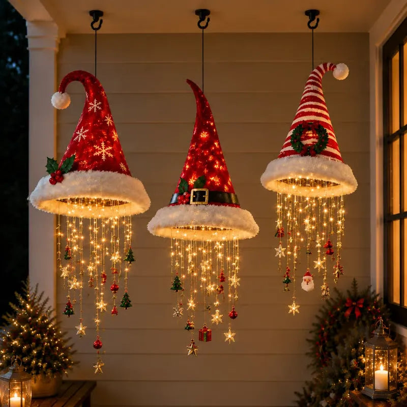 LED Light-Up Witch Hat Hanging Decor | Halloween & Christmas