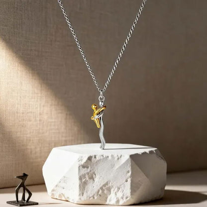Mother & Child Hug Necklace - Personalized Gift for Mom - Mini Brick Custom