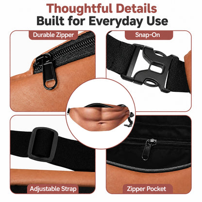 Funny Body Print Fanny Pack – Realistic Abs & Belly Waist Bag, Novelty Joke Gift for Friends