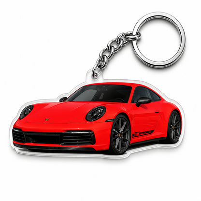 Personalized Car Photo Keychain – Custom Acrylic Vehicle Shape Gift