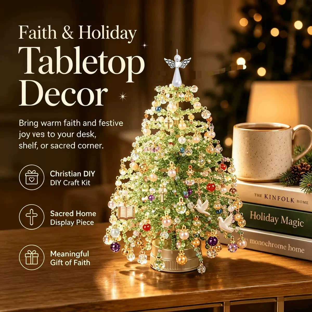 DIY Beaded Holiday Tree Kit – Handmade Halloween & Christmas Decor