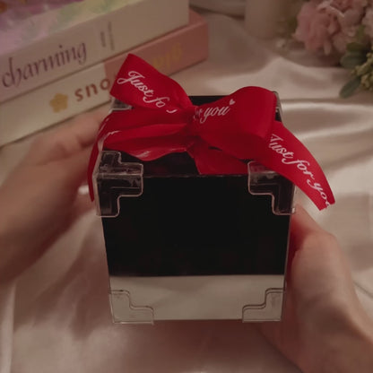 Gepersonaliseerde foto tulp bloem oneindigheid spiegeldoos oneindigheid spiegel bloem met uw foto en tekst DIY-kit