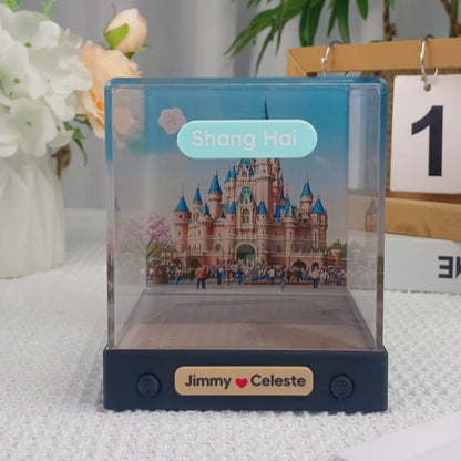 Custom 3D Mini Figure From Your Photo Personalized Background Toy Figure with Acrylic Box Decoration Gifts For Him/Her