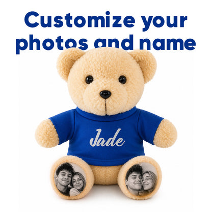 Personalized Photo Teddy Bear – Custom Name Plush Gift