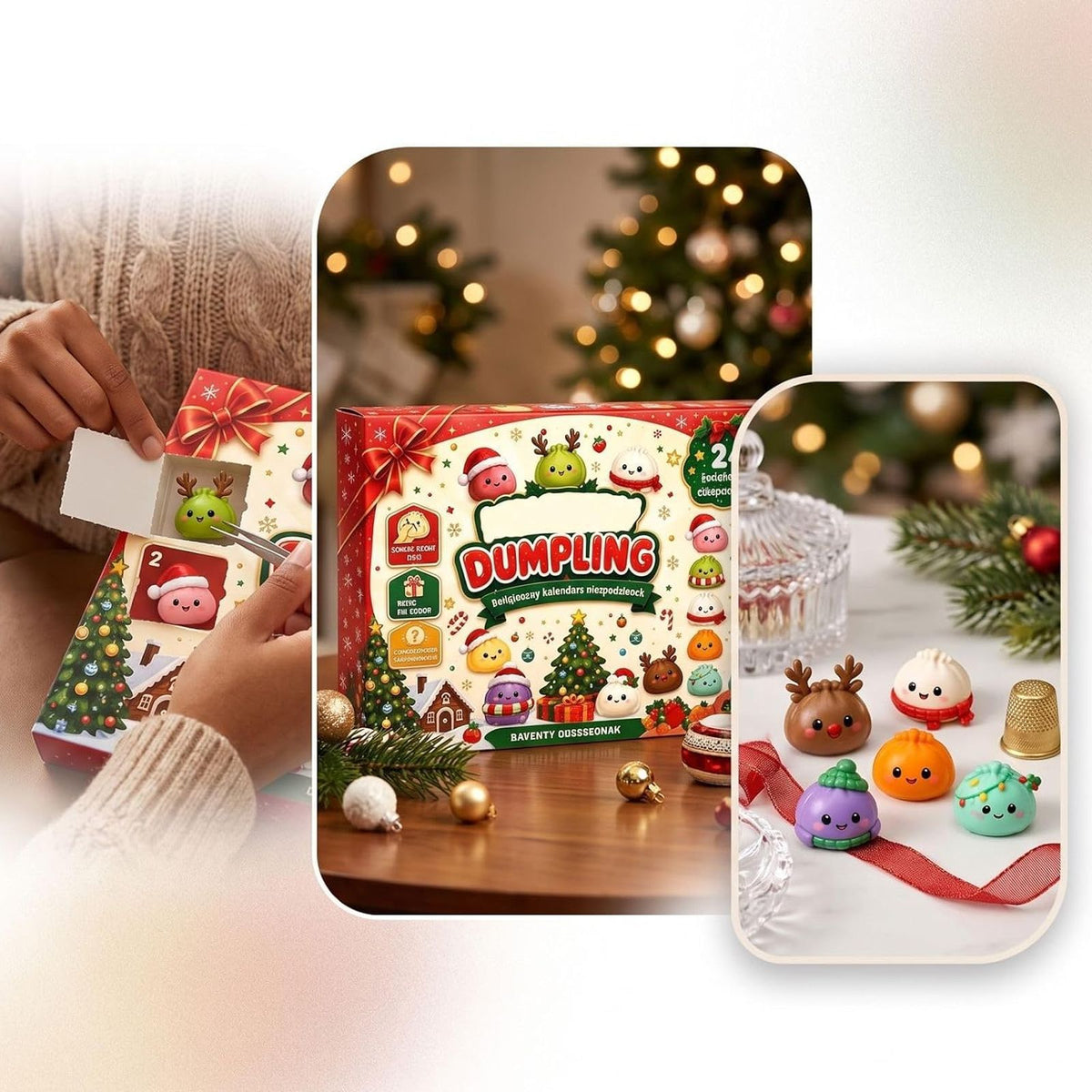 2026 Christmas Squishy Advent Calendar – 24-Day Dumpling Fidget Toy for Kids